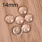 Круглые кабошоны 50 шт.лот 14 мм, прозрачная стеклянная прозрачная плоская задняя часть для подвесок сделай сам, фурнитура для изготовления ювелирных изделий, аксессуары ручной работы