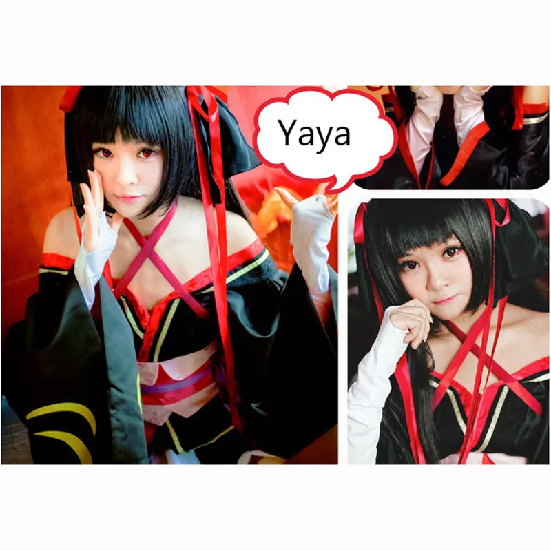 

Unbreakable Machine Doll Cosplay Costume YAYA Kimono Anime Black Girls Sexy Cute Dress Party Fancy Kikou Shoujo Wa Kizutsuka Nai