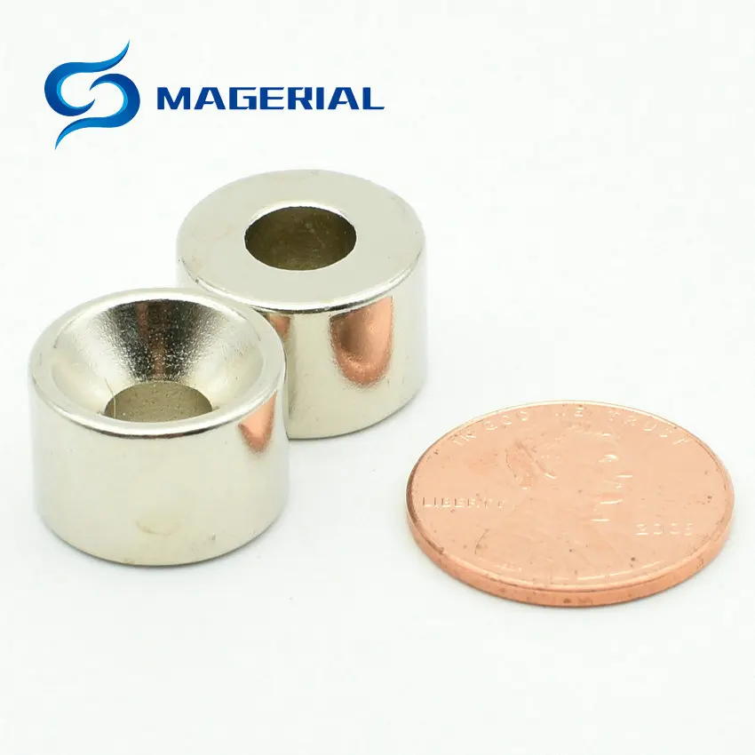 

NdFeB Countersunk Magnet Diameter 15x10 mm Dia. 15*10mm M6 Screw Hole Neodymium Rare Earth Permanent Magnetics Holding Magnets