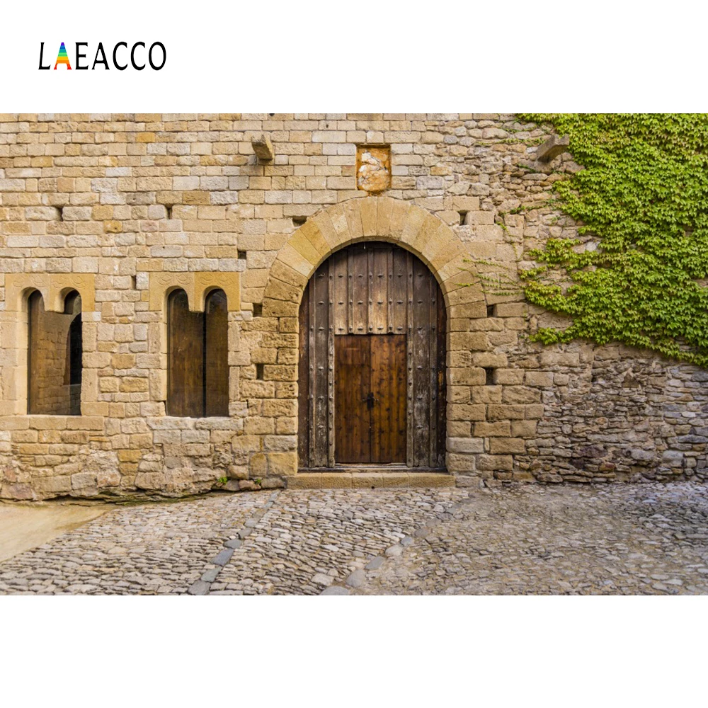 Laeacco фоны для фотосъемки с изображением старой кирпичной стены окна арки двери