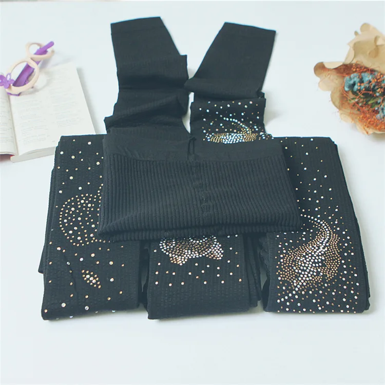 

Pressure Bubble velvet hot drilling step foot plus thick velvet tights Fashion tights elastic tights