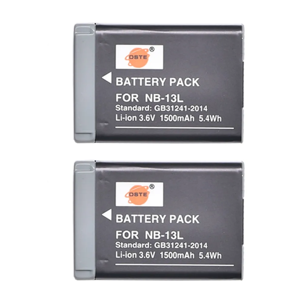 DSTE 2 шт. nb-13l NB-13L батарея с двумя usb-портами зарядное устройство для Canon G5X, G5X Mark II, G7X, G7X Mark II, G9X, SX620HS, SX720HS, SX730HS