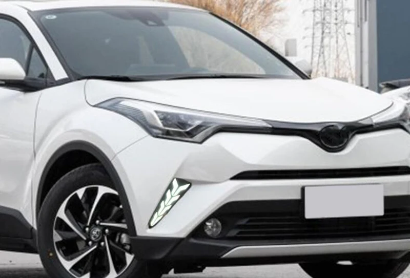 Для Toyota C-HR CHR белый синий и желтый функция сигнала поворота автомобиля DRL Светодиодный дневной ходовой свет противотуманная фара лампа