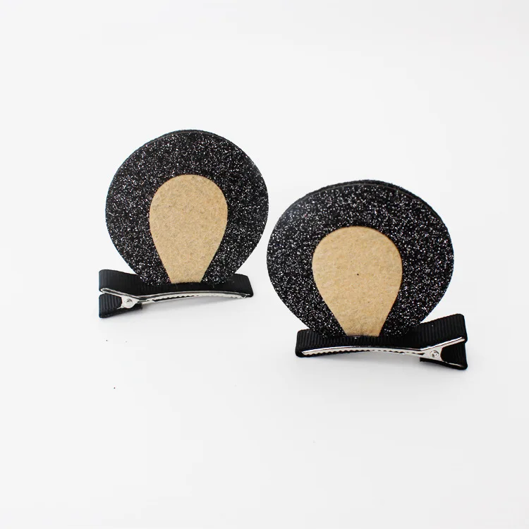 2pcs 03 2 шт Новые стерео двойные кошачьи клипса для уха с блестками уши девушки заколки для волос милые кроличьи уши форма шпильки для детей аксессуары для волос - Цвет: 2pcs 03