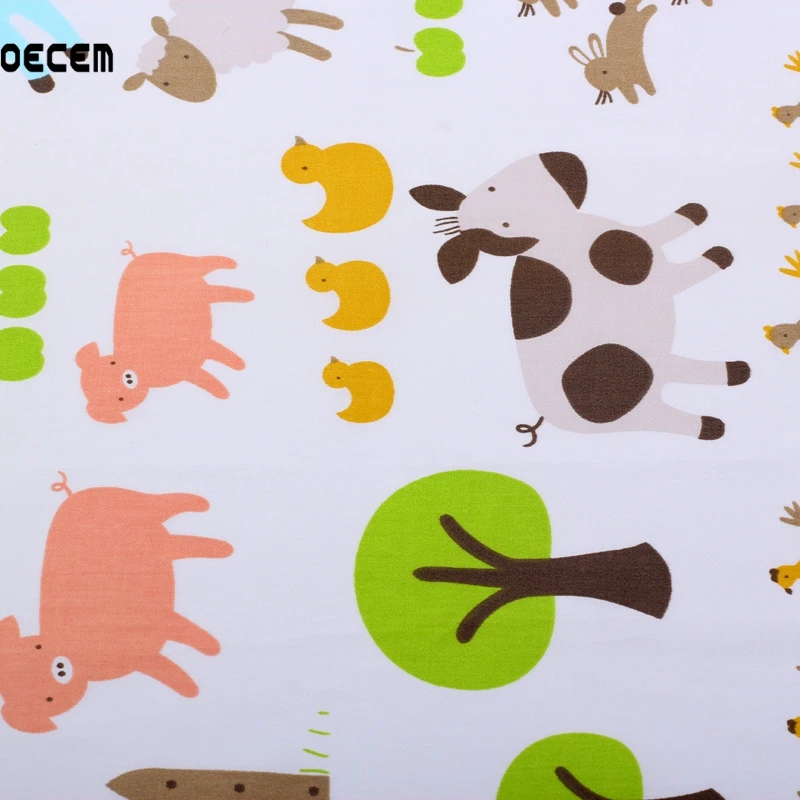 100% хлопок лоскутное Ткань мультфильм жира квартале пучки stoffa для Куклы ткань