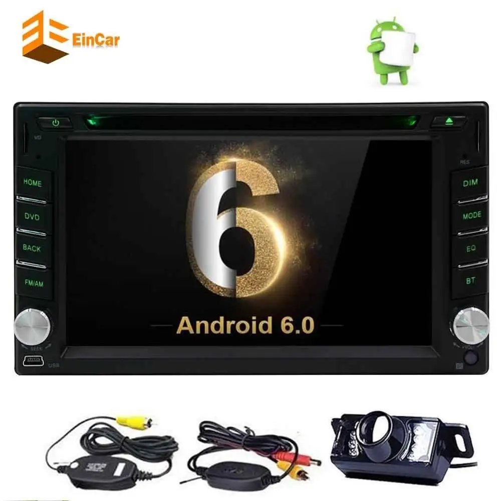 Беспроводная резервная камера + Автомобильный dvd плеер Android 6 0 2 &quotАвтомобильная
