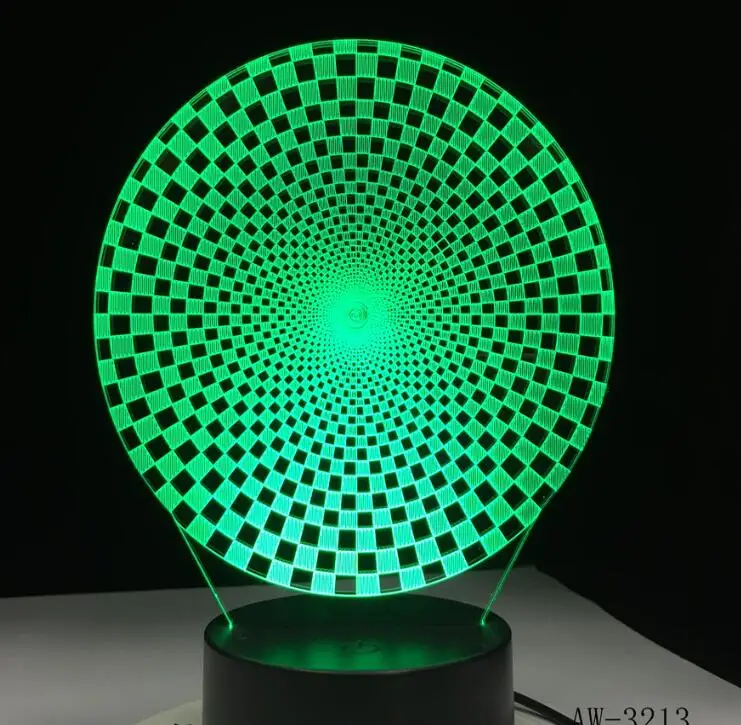 Abstract 5 Абстрактный акриловый светодиодный 3D светильник ночник лампа с сенсорным выключателем светодиодный USB свет 7 цветов Изменение украшение свет для детей - Испускаемый цвет: Abstract 5