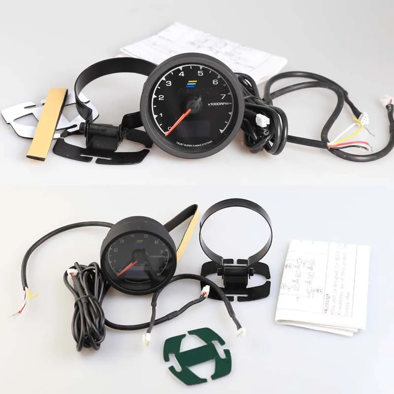 Niversal Racing Gauge RPM Тахометр светильник GReddi 7 цветов ЖК дисплей измеритель напряжения
