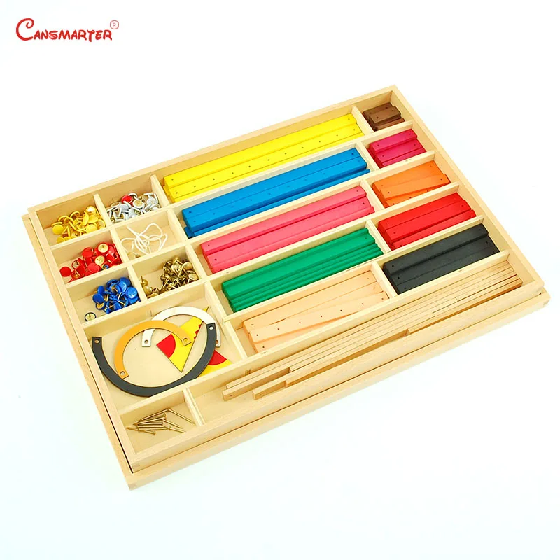 

Math Games and Toys Geometry Sticks With Board Toys Montessori Number Wood Educational Math Toy Develop Brain Teaser MA182-3