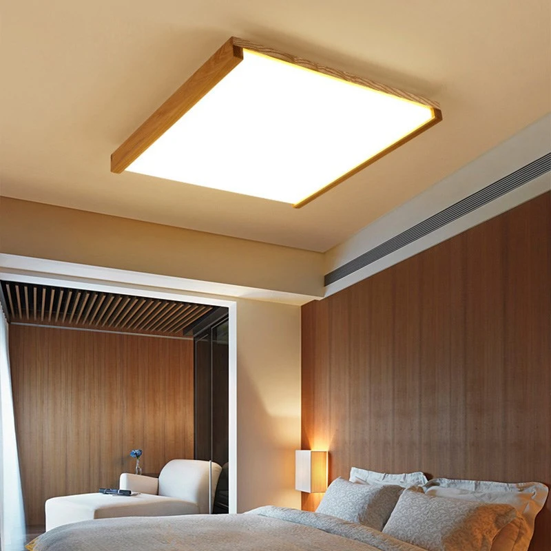 Скандинавский простой современный деревянный светодиодный потолочный