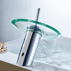 Современный смеситель водопад, современный кран из хромированной латуни для ванной комнаты, крепление на раковину