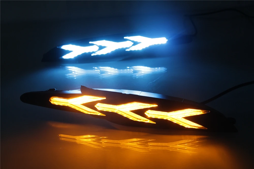 CSGJMY 2 шт. DRL Светодиодный дневной светильник 12V ABS светодиодные противотуманные