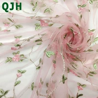 refreshing nigerian tulle lace fabric flower pattern net cloth embroidery net yarn lace fabrics for diy women dress accessories