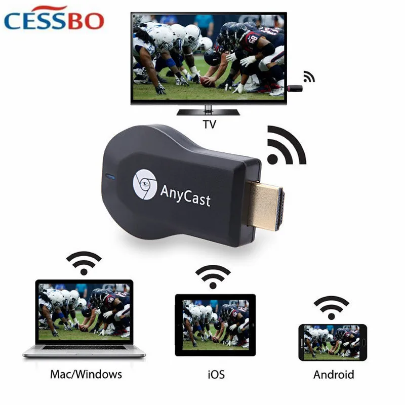Беспроводной ТВ адаптер Anycast M2 Plus Wi Fi приемник дисплея 1080P HDMI флешка для iPhone Android
