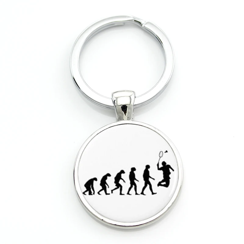 TAFREE Vintage Badminton Keychain - Fashion Photo Jewelry for Men & Women - Casual Sports Key Chain Ring Holder - Ideal for Car Bag - SP904 image 2