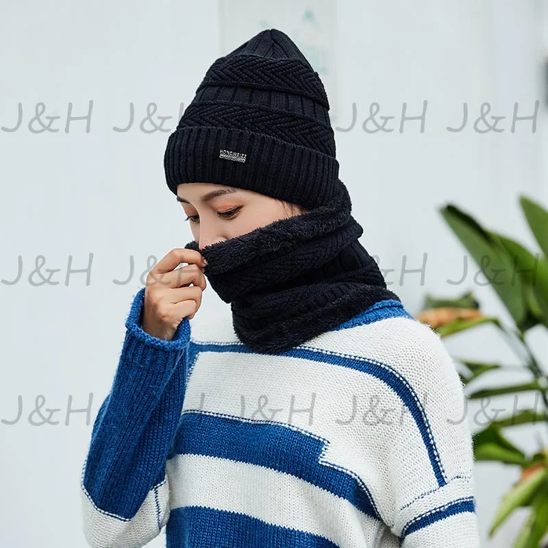 2018 Балаклава Skullies Beanies вязанная шапка зимняя для мужчин утолщенная Хеджирование