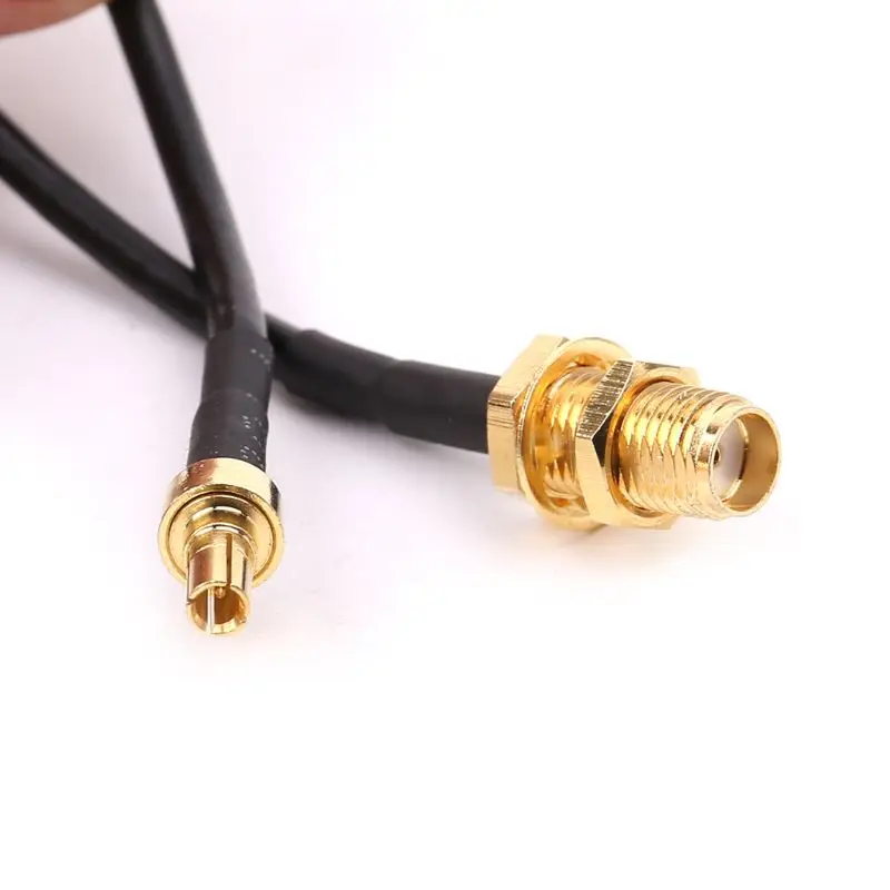 Коаксиальный кабель CRC9 с прямым штекером на гнездо SMA RG174 ОТРЕЗОК кабеля 15 см