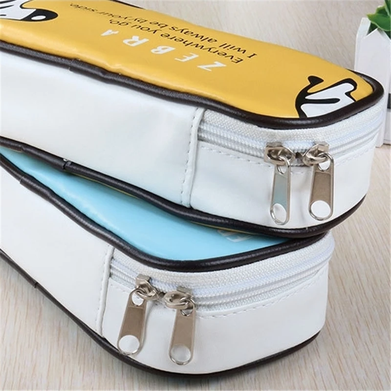 Пенал из искусственной кожи с животными каваи канцелярские товары мультяшный