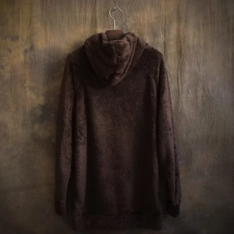 Свободный плюшевый кардиган уличная одежда спортивный костюм для мужчин