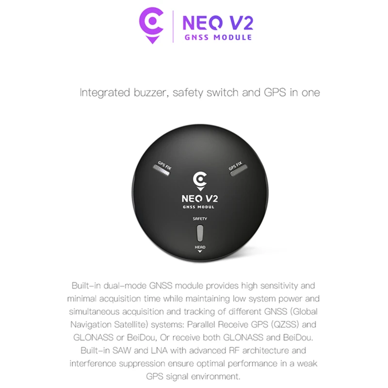 GPS модуль CUAV Ublox NEO M8N с корпусом подставка Компас для контроллера полета Pixhack V5 + Plus