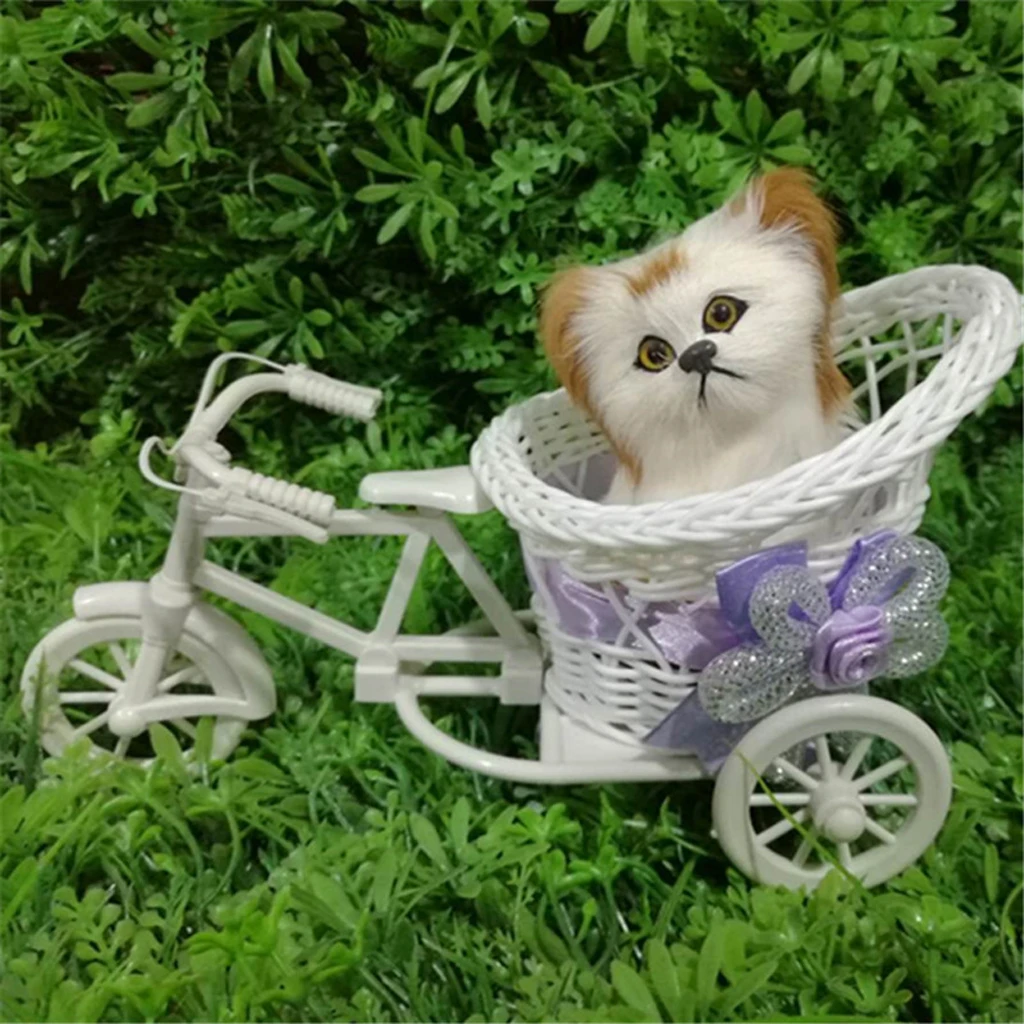

Novel Plush Puppy in Tricycle Model Stuffed Animals Plush Dog Pet Figure Soft Toy Figurine Home Desk Decoration #A