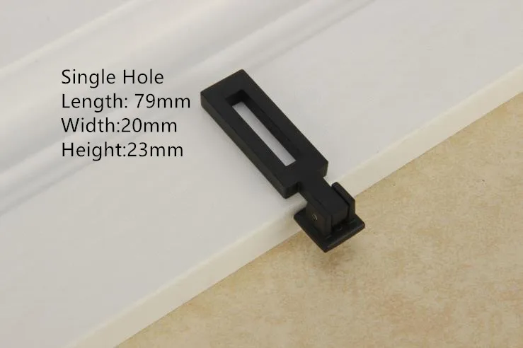 single hole Цинковый сплав, черная отделка, ручка для шкафа, выдвижная ручка, дверная ручка, художественная мебель в китайском стиле, фурнитура - Цвет: single hole