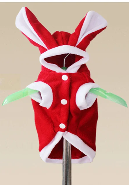 Long ear red Одежда для кошек Mascotas костюм Одежда для домашних животных толстовки милый кролик Кошка котенок одежда щенок флис теплая куртка для питомца, кошки наряд - Цвет: Long ear red