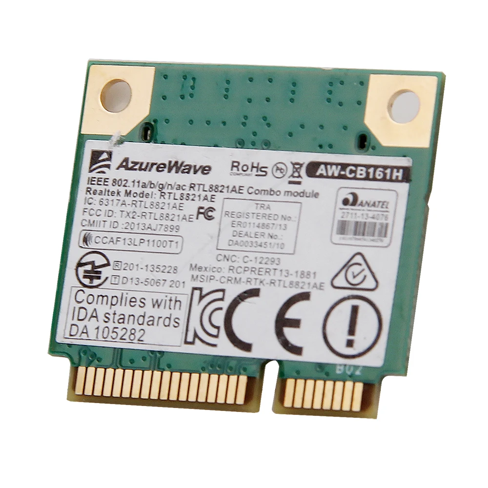 Беспроводной AC 433 Мбит/с Realtek RTL8821AE WiFi Bluetooth 4 0 Mini PCi E Wlan карта Azurewave AW CB161N адаптер