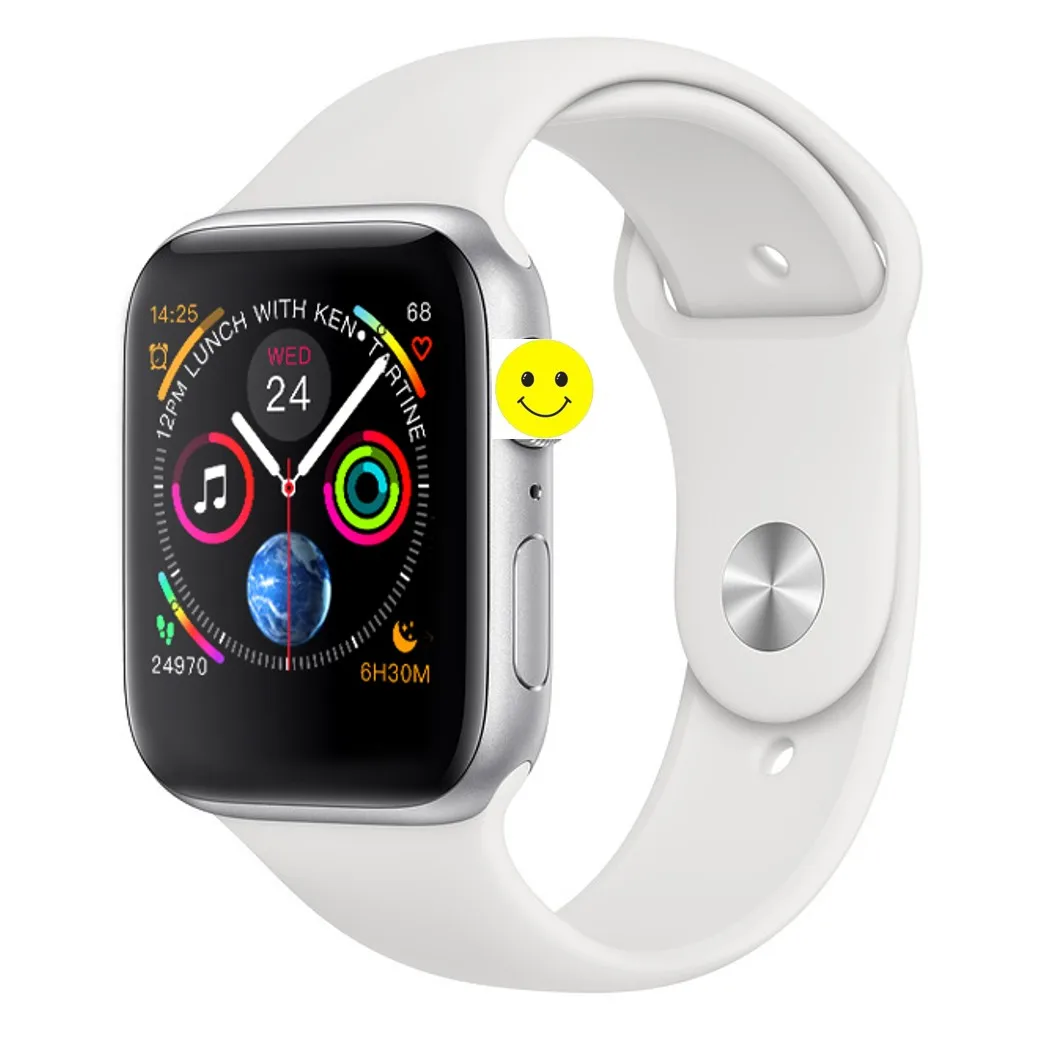 Скидка 50% на 42 мм умные часы серии 4 1:1 Push Message Bluetooth подключение для Android телефона IOS apple iPhone 6 7 8 X Smartwatch - Цвет: Белый
