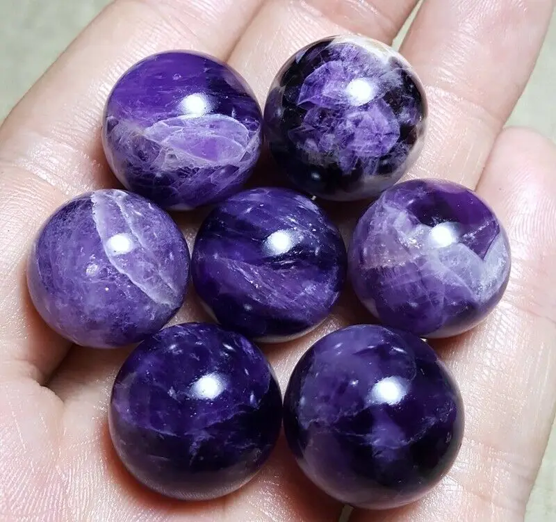 7 шт. натуральный аметист 20 мм | Дом и сад