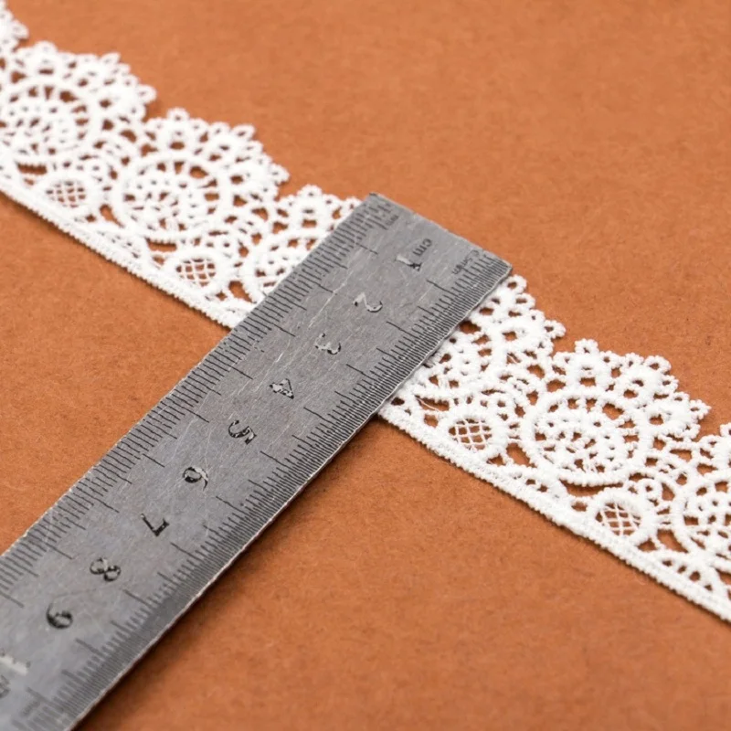 3 5 см белая полиэфирная ткань кружевная лента с вышивкой Fabric DIY Trims Warp Knitting Швейные