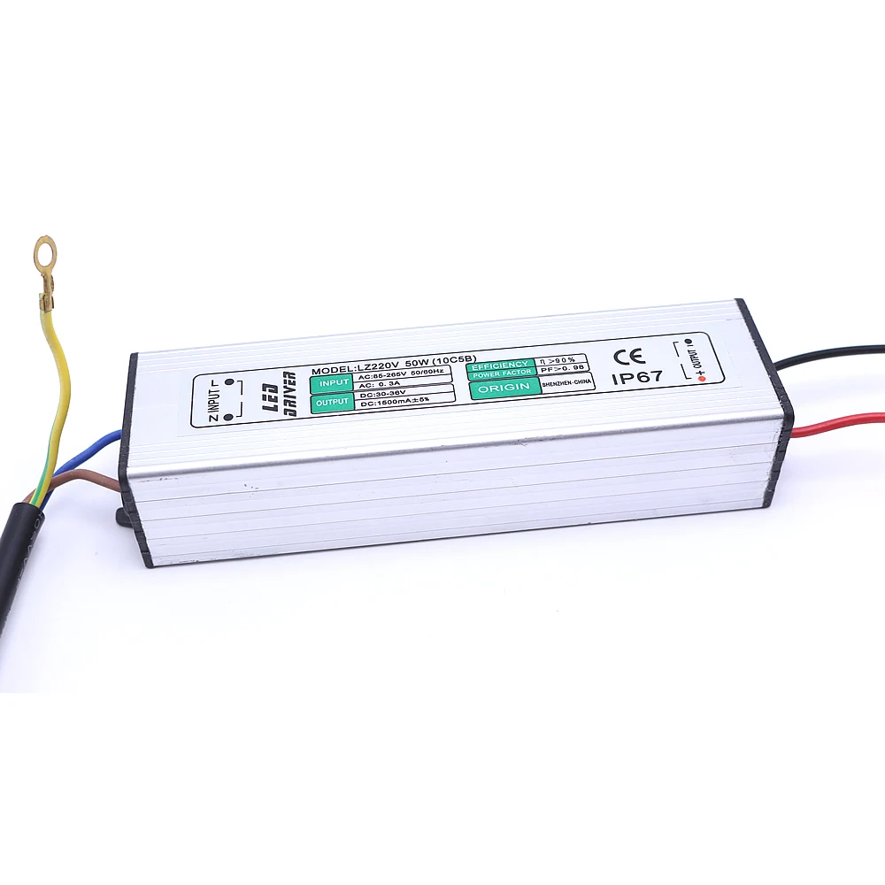 AC85 265V 50 Вт Светодиодный драйвер питания 110 В 220 вход и выход 24 36 в 1500ма Постоянный