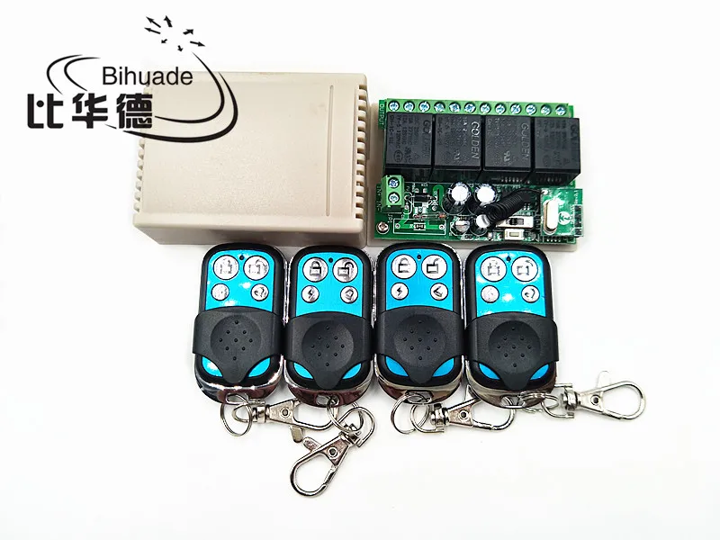 433 МГц Универсальный беспроводной пульт дистанционного управления AC 12 В 4CH