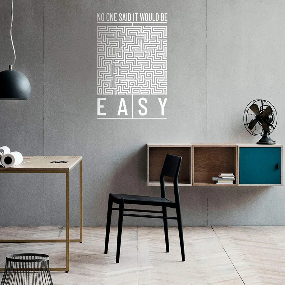 

Vinyl Wall Art Decal Maze Inspirational Home Living Room Bedroom Office Decoration Indoor Outdoor Apartment Work Decor Sticker
