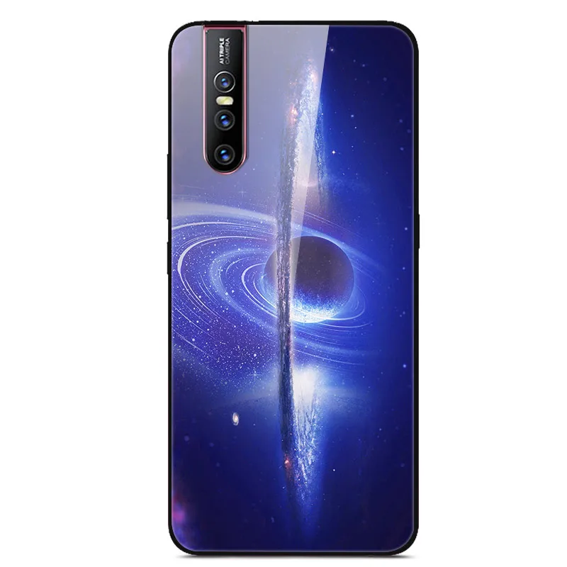 16 Чехол для VIVO V15 Pro, чехол VIVOV15 Pro из закаленного стекла с изображением планеты космос, стеклянный чехол на заднюю панель для VIVO V15 Pro V15Pro V 15 Pro, чехол - Color: 16