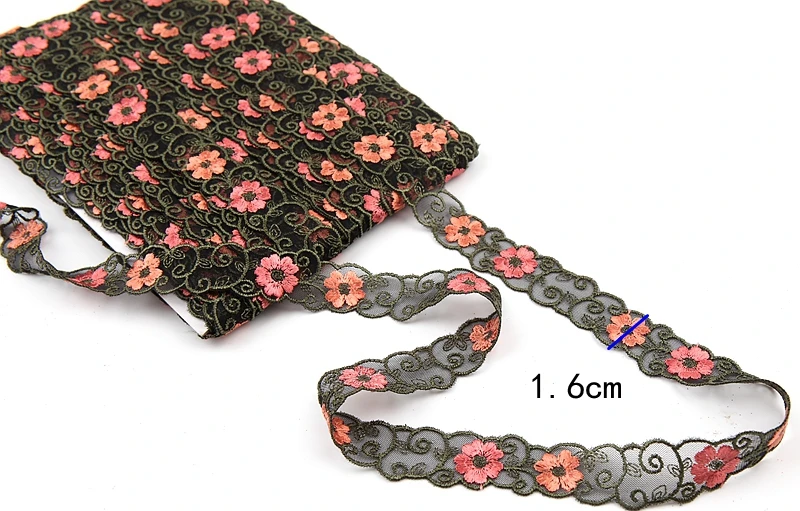 MLAEY 2Yards Exquisite Embroidered Flower Lace Trim High Quality Fabric DIY Craft&ampSewing Dress Clothing Accessories | Дом и сад