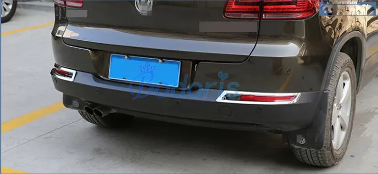 Для Volkswagen VW Tiguan 2009 2010 2011 2012 2013 хром стайлинга автомобилей задние противотуманные фары Крышка лампы Накладка аксессуары