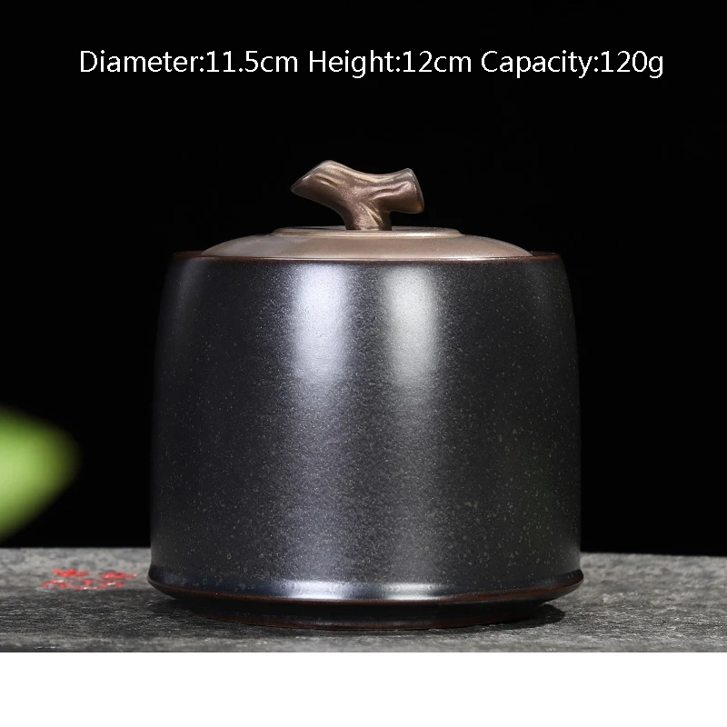Японский стиль винтаж грубая Керамика Чайные банки печи изменение глазури чай