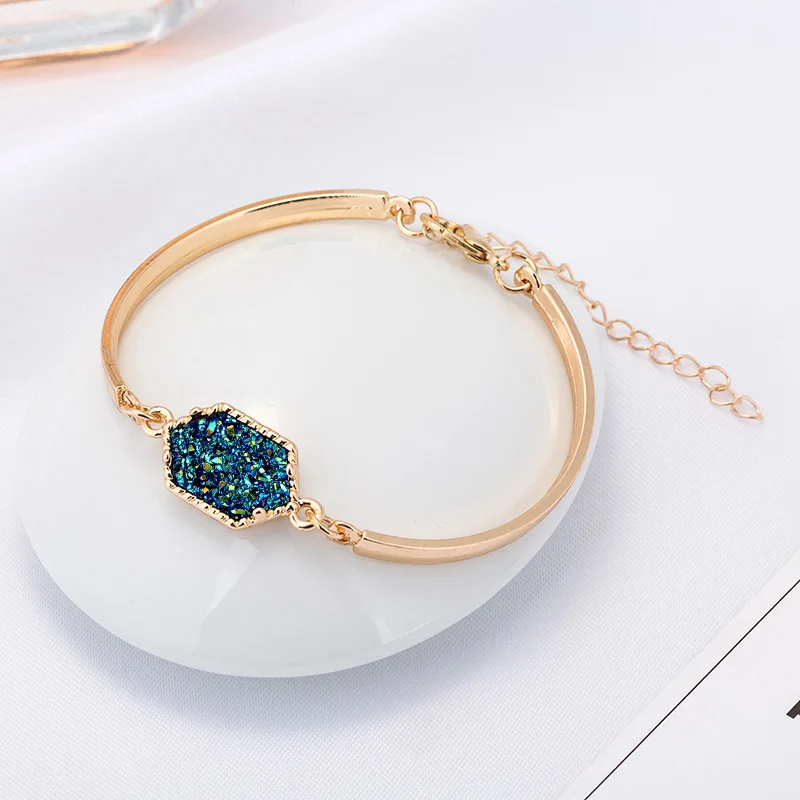 Женский браслет ZWPON Овальный Золотой из смолы|bracelets for|bracelets for womenbracelets women fashion |