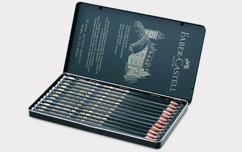 Faber-Castell 9000 Дизайн графит Карандаши Книги по искусству 6/12 шт./олова черный Цветной деревянный c Книги по искусству Ун эскиз карандашом для плотника детей