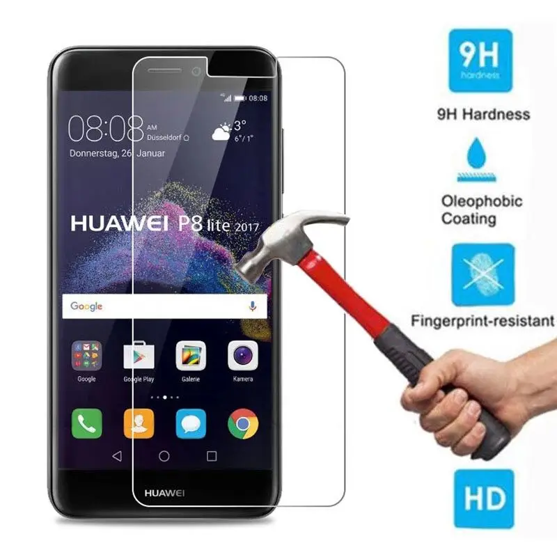 9H 0 26 мм взрывозащищенное Закаленное стекло для Huawei P8 Lite 2017 Защитная пленка экрана