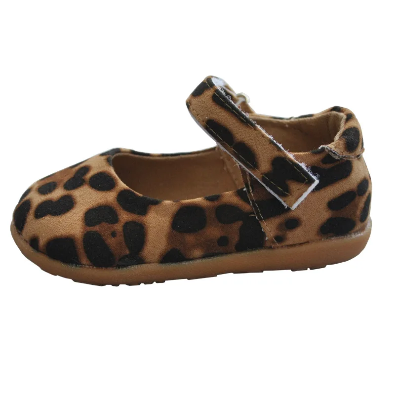 Новинка сезон весна-осень леопардовая обувь для девочек волшебные наклейки