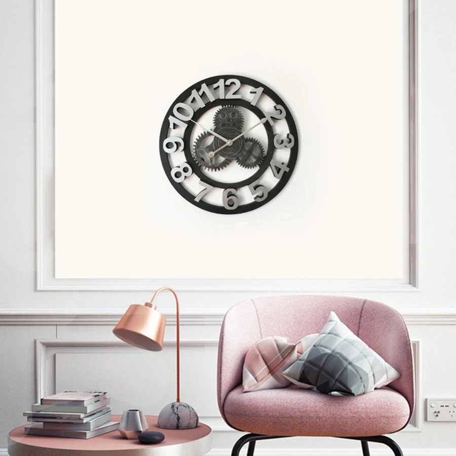 Американские промышленные приспособления бар кафе винтажные настенные часы