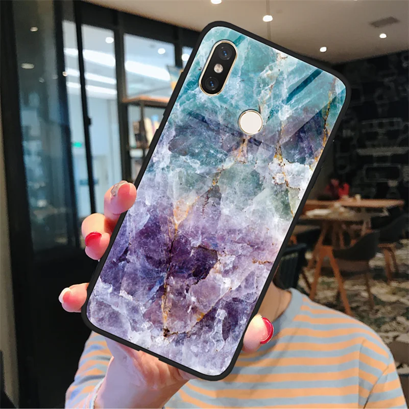 Чехол из закаленного стекла со звездным небом для Xiao mi Red mi 5 Plus 6A S2 Note 4X5 6 7 K20 Pro mi A2 6 8 SE Lite 9 Explorer 9T Pro F1 - Цвет: yulanzi
