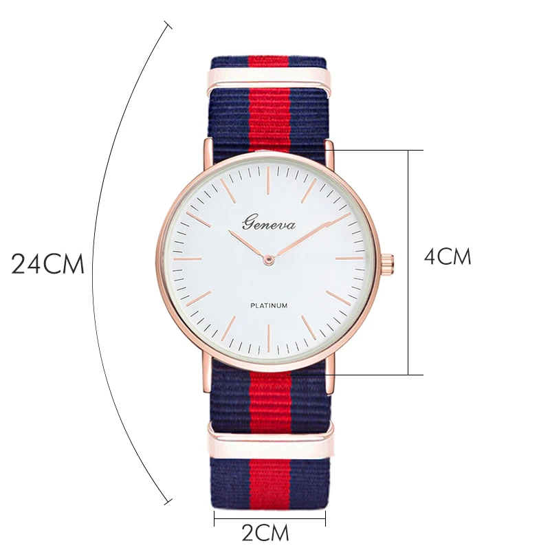 Новинка 2019 модные парные часы для женщин нейлоновый холщовый ремешок Geneva