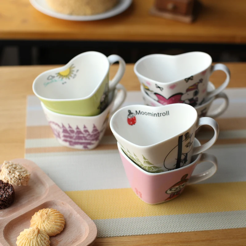 Муми-Тролль в форме сердца, забавная кружка Canecas Criativa Taza Unicornio Kubek Do Kawy Cuple