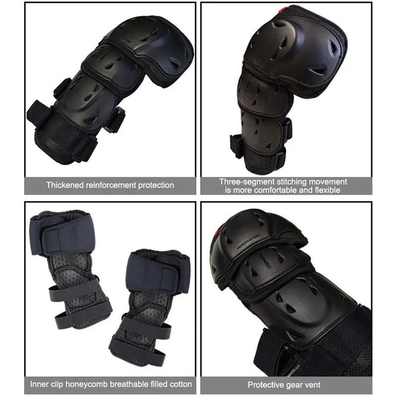 KOMINE Motorcycle Knee Pads Guards Elbow Racing Off-Road Protective Kneepad Motocross Brace Protector Motorbike Protection Black |