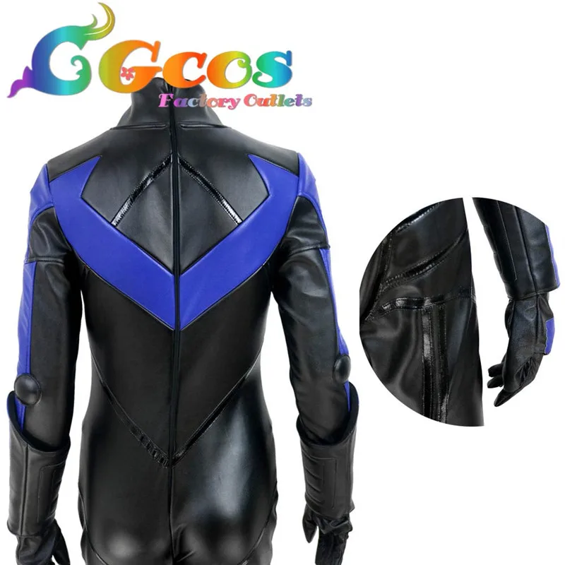 CGCOS Batman: Arkham City Nightwing женский стиль Косплей PU Модный комбинезон для взрослых