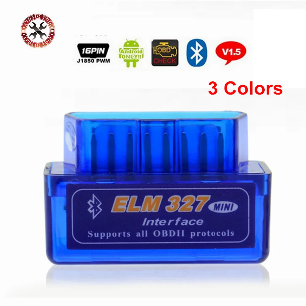 Супер Мини Elm327 Bluetooth OBD2 V1.5 Elm 327 в 1 5 Android автомобильный адаптер сканер OBD 2 OBDII Авто