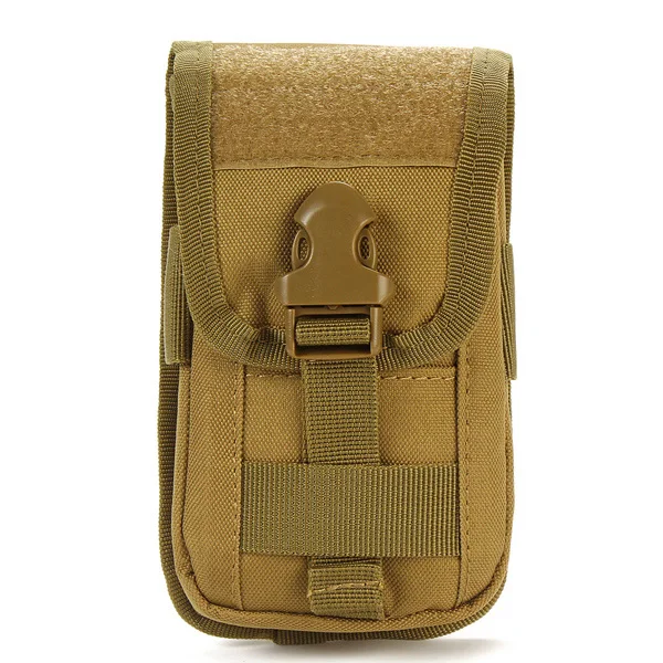 Khaki Тактическая Сумка Molle Compact EDC utile Gadget, поясная сумка с кобурой для сотового телефона и слотами для карт для телефона 4-5,7 дюймов - Цвет: Khaki